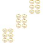  18 PCs exquisite Serviettenringe Perlengeweberinge Desktop -Serviettenring