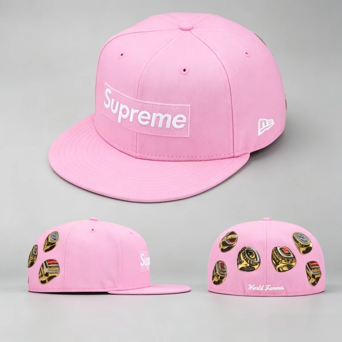 【新品】Supreme World Famous Cap Pink 7 1/4 Supreme Men's Pink Baseball Caps for sale | eBay