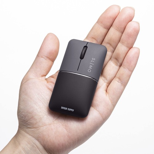 Silent wireless blue LED mouse SLIMO (rechargeable Type-C black) MA-WCBS310BK - Picture 5 of 9