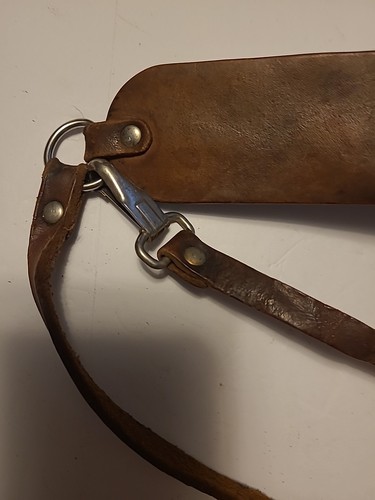 Old Western Brown Leather Thin Breast Collar? SMALL Strap With 2 Buckles - Picture 6 of 11