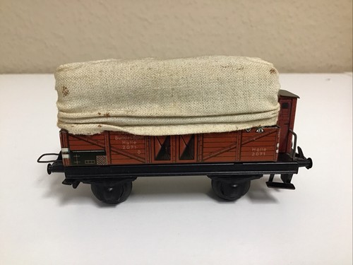 Trix Express H0 2071 offener Güterwagen mit Plane Halle DB blech/ braun ohne OVP - Bild 1 von 13