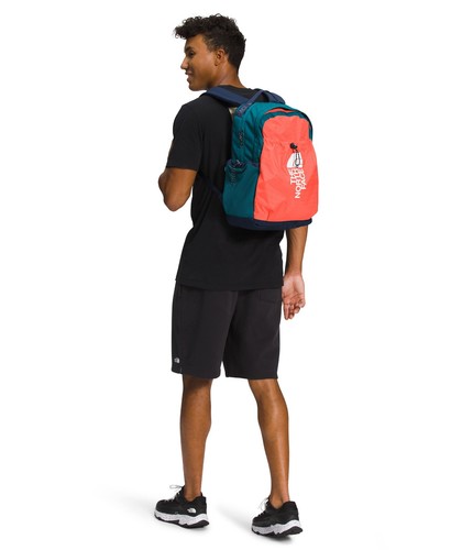 The North Face Bozer Mens Backpack Retro Orange/Blue Coral/Summit Navy - Picture 4 of 7
