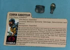 GI G.I. Joe gijoe FIREFLY BODY PARTS + FILE CARD LOT -- waist head FREE SHIP