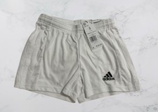 New with Tag Girls White Adidas Soccer Shorts Size S