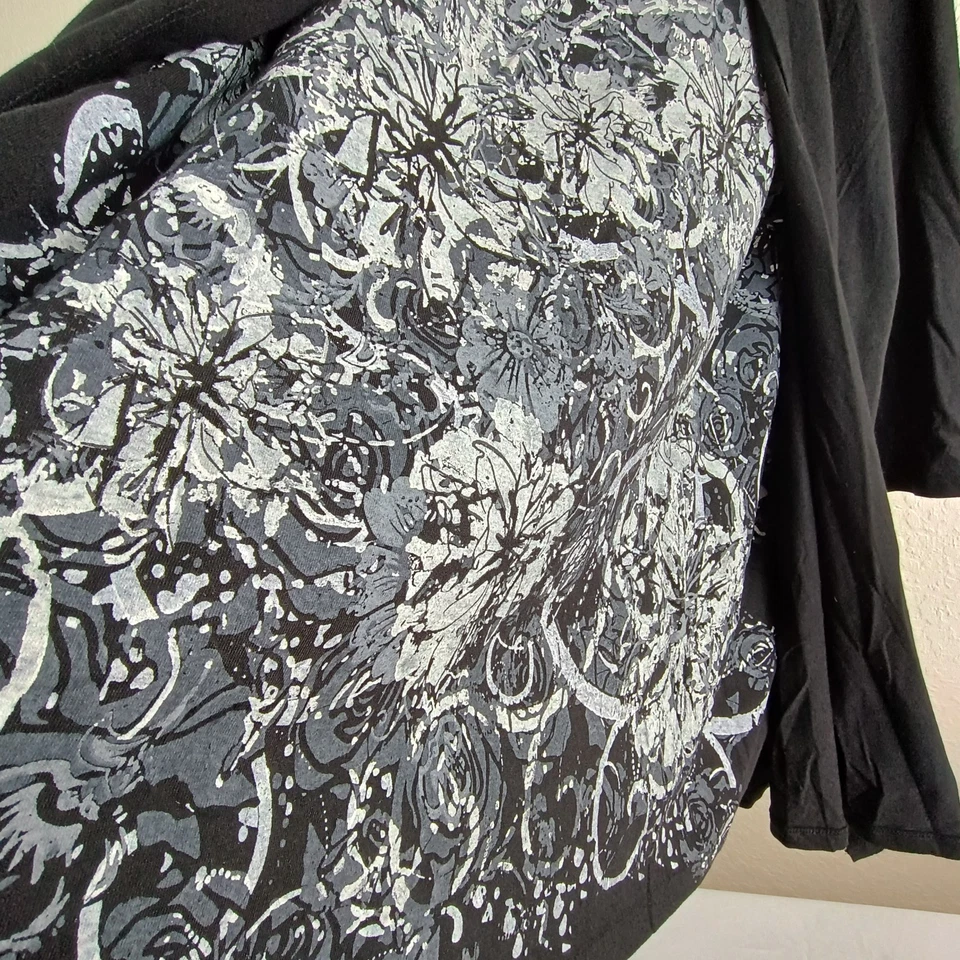 Cárdigan Blair con camiseta sin mangas floral adjunta para mujer talla XL negro Foto 3 de 4