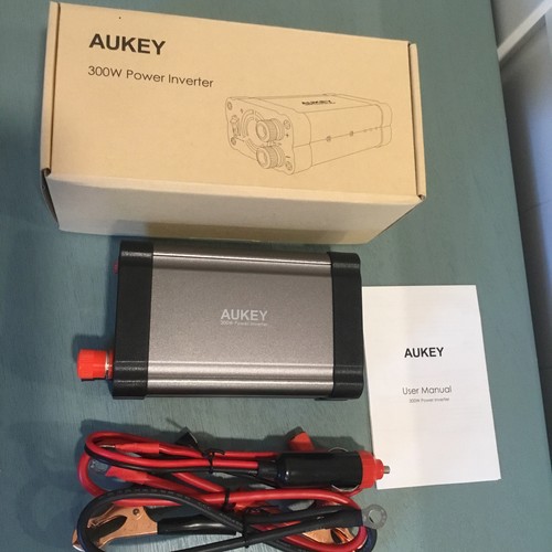 AUKEY 300W Power Inverter 2xAC 2xUSB PA-V30 - NEW OPEN BOX - Picture 1 of 10