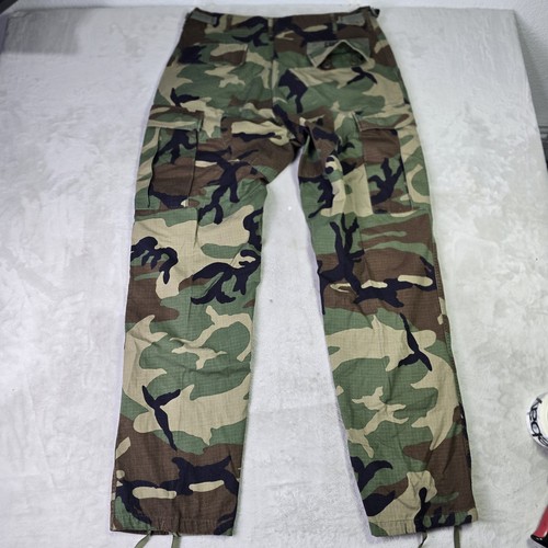 VTG Military Cargo Pants Mens Medium Long Trousers Weather Woodland Med /Long - Bild 2 von 8