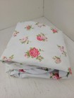 Vintage Lady Pepperell ROSE Pink Floral DOUBLE Fitted Sheet Cottage Core