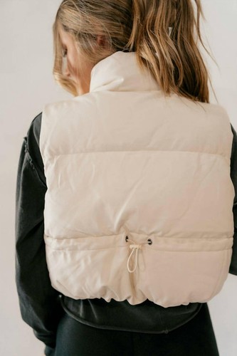 Double Zero faux leather puffer vest size L - Picture 3 of 4