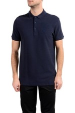 Versace Collection Men's Navy Blue Short Sleeve Polo Shirt