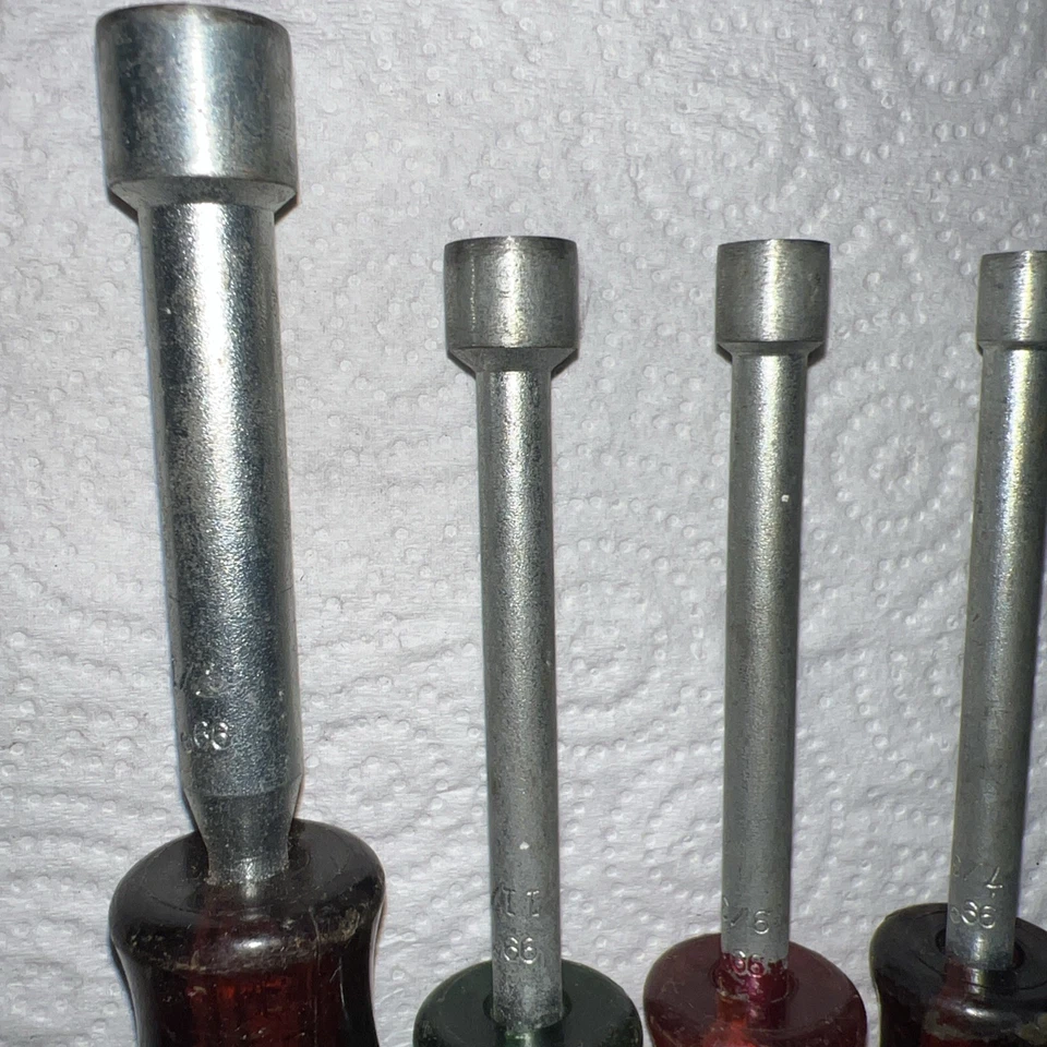 Vintage Xcelite Nut Driver Lot of 4 No. 7, 9, 11, 14 Made in USA - Image 4 of 4
