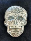 Silver Sugar Skull .999 2 Oz Fine Silver - Monarch Precious Metals - Hand Poured