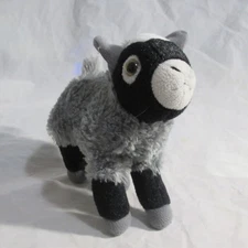 Wild Republic Goat Plush Toy  Black Gray White KM International 7" 2015