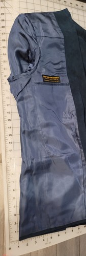Cappotto sportivo vintage anni 70 Doncaster Livingston's blu cashmere due bottoni 42 - Foto 10 di 21