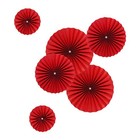  2 Sets Paper Party Decoration Table Decorations Christmas Supplies Fan