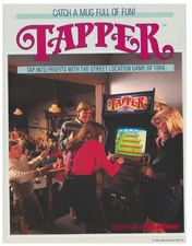 Tapper Bally Midway Video Arcade Flyer / Brochure / Ad - Excellent