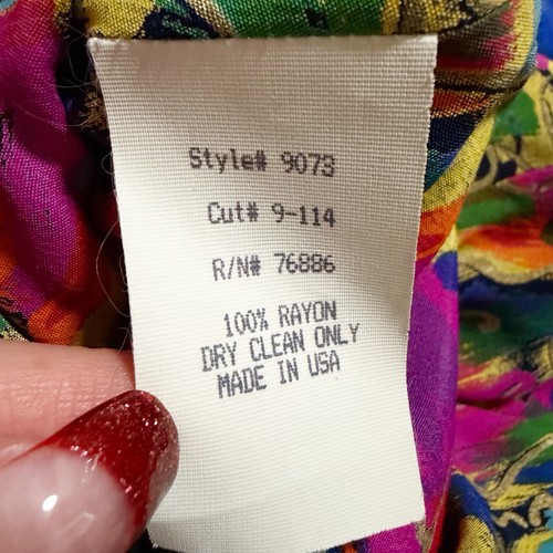 Conjunto de Traje Arte para Usar Dorothy Schoelen Platino Años 80 De Colección Azul Talla M/L - Imagen 18 de 18