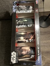 Star Wars Rogue One 4 Piece Glass Drinkware Set By Zak Designs New