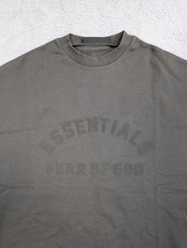 Fear Of God Essentials Tee Shirt "INK" Mens Extra Small XS Black Oversized New - Picture 2 of 9