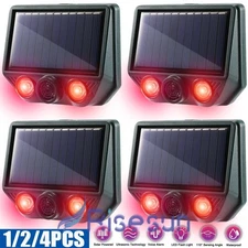 1-4X Solar Ultrasonic Animal Repellent Outdoor Bird Dog Cat Skunk Deer Repellent