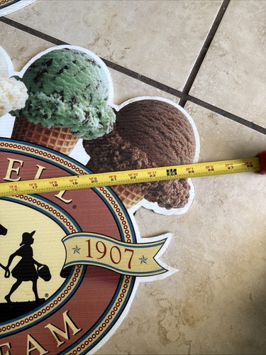 LOTE 2 carteles de exhibición de heladería Blue Bell señalización GRANDE Bluebell - Imagen 3 de 3