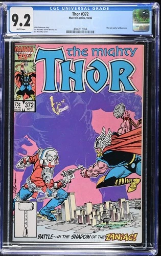Thor #372 CGC 9.2 1st TVA Time Variance Authority Buscema Cover Marvel Graded