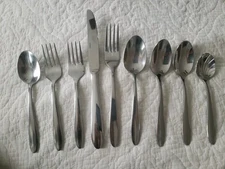 9 Oneida Set Jennifer Luann Trista Mooncrest Flatware Forks Spoons Knife 