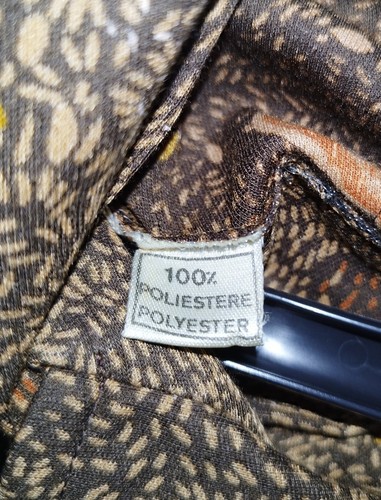 Damen Kleid Jersey Mikrofaser Polyester Real Vintage 70er Muster Langarm - Bild 40 von 42