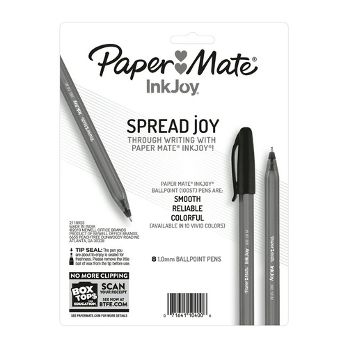 Paper Mate InkJoy 100ST Ballpoint Pens, Medium Point, Assorted Ink 8ct - Picture 8 of 10