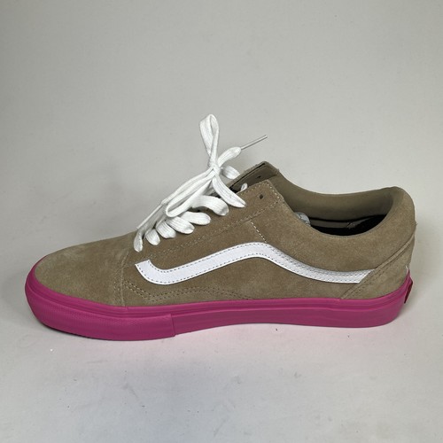 Size 10 - VANS Syndicate Old Skool Pro Golf Wang Wheat Pink With Box Dust Bag - Picture 4 of 13