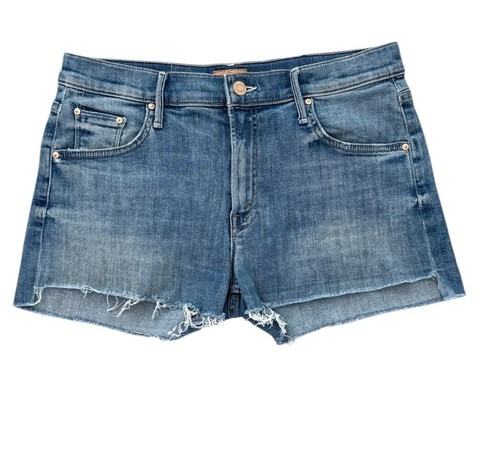 Mother Teaser Step Fray Shorts Lucky Strike Size 27 Mother Denim Shorts - Picture 2 of 9