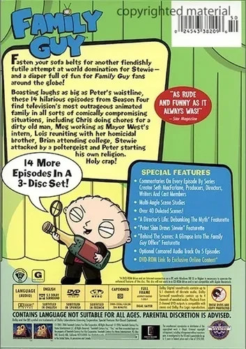 FAMILY GUY - Complete Volume 4 (Four) DVD Brand New Sealed Box Set - Picture 2 of 2