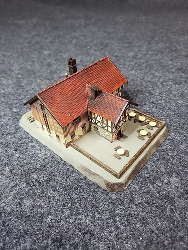 Pola N Scale 1:160 Half Timber German Town Comercial Building Fully Assembled - Picture 3 of 11