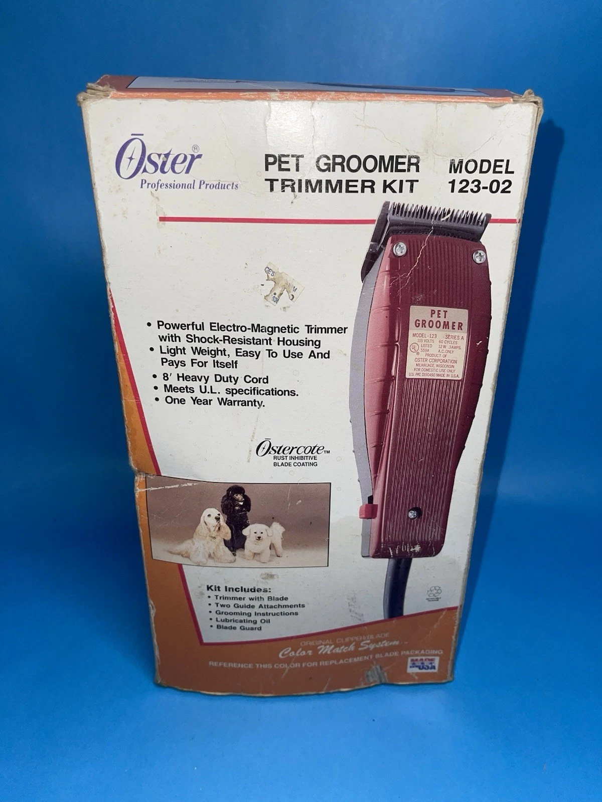 Oster Pet Groomer Trimmer Kit Model 123-02 Clipper Made in USA Vintage