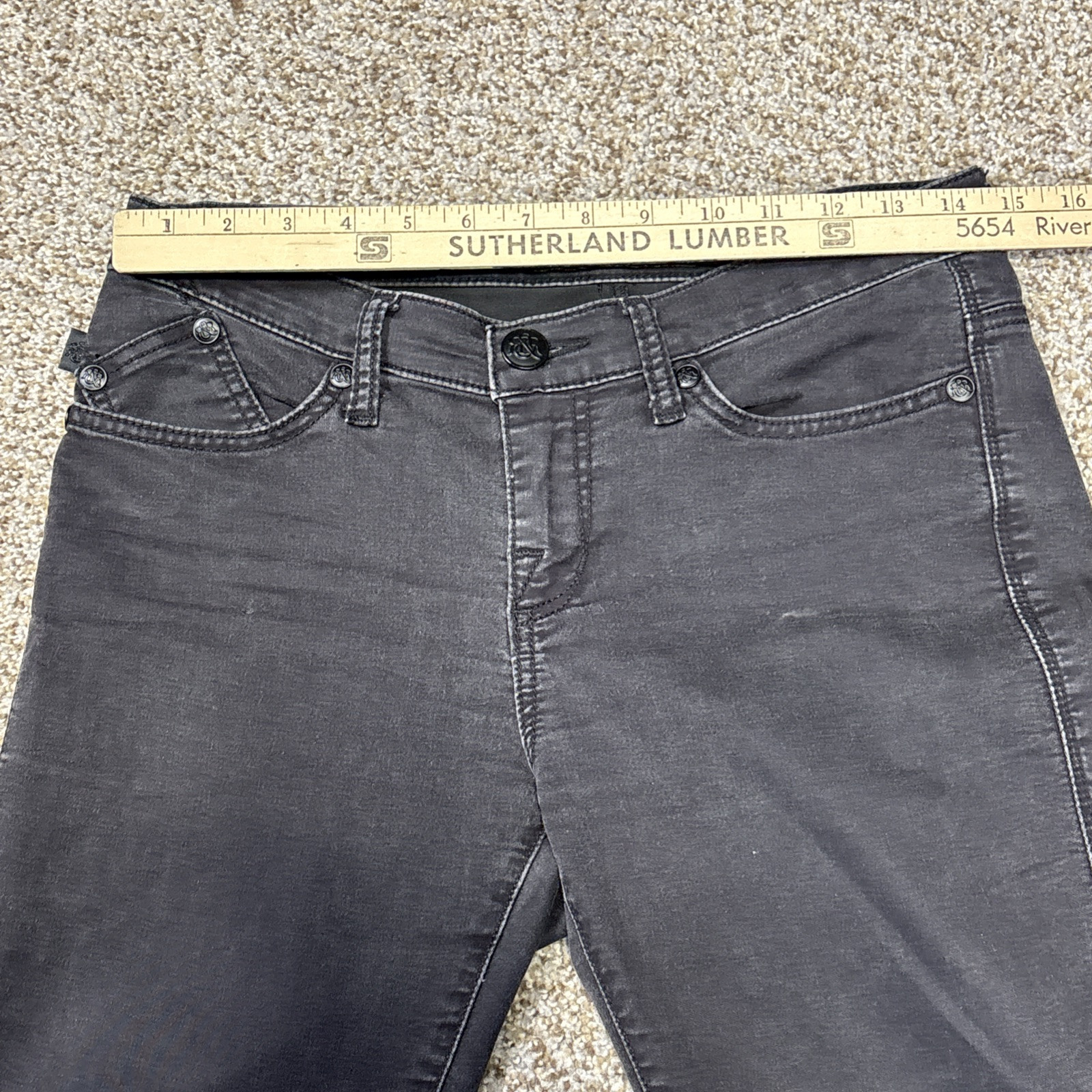 Rock & Republic Berlin Jeans Womens Size 6 (29x30) Skinny Faded Black - View 6