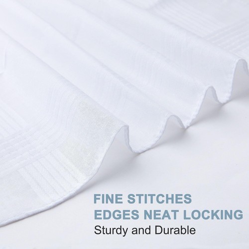 12er Pack Taschentücher für Männer, 100% weiche Baumwolle 16x16 Zoll Herren Taschentücher - Bild 5 von 11