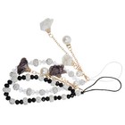 2Pcs Crystal Beaded Cellphone Lanyard Anti-lost Phone Wrist Strap Phone Charms