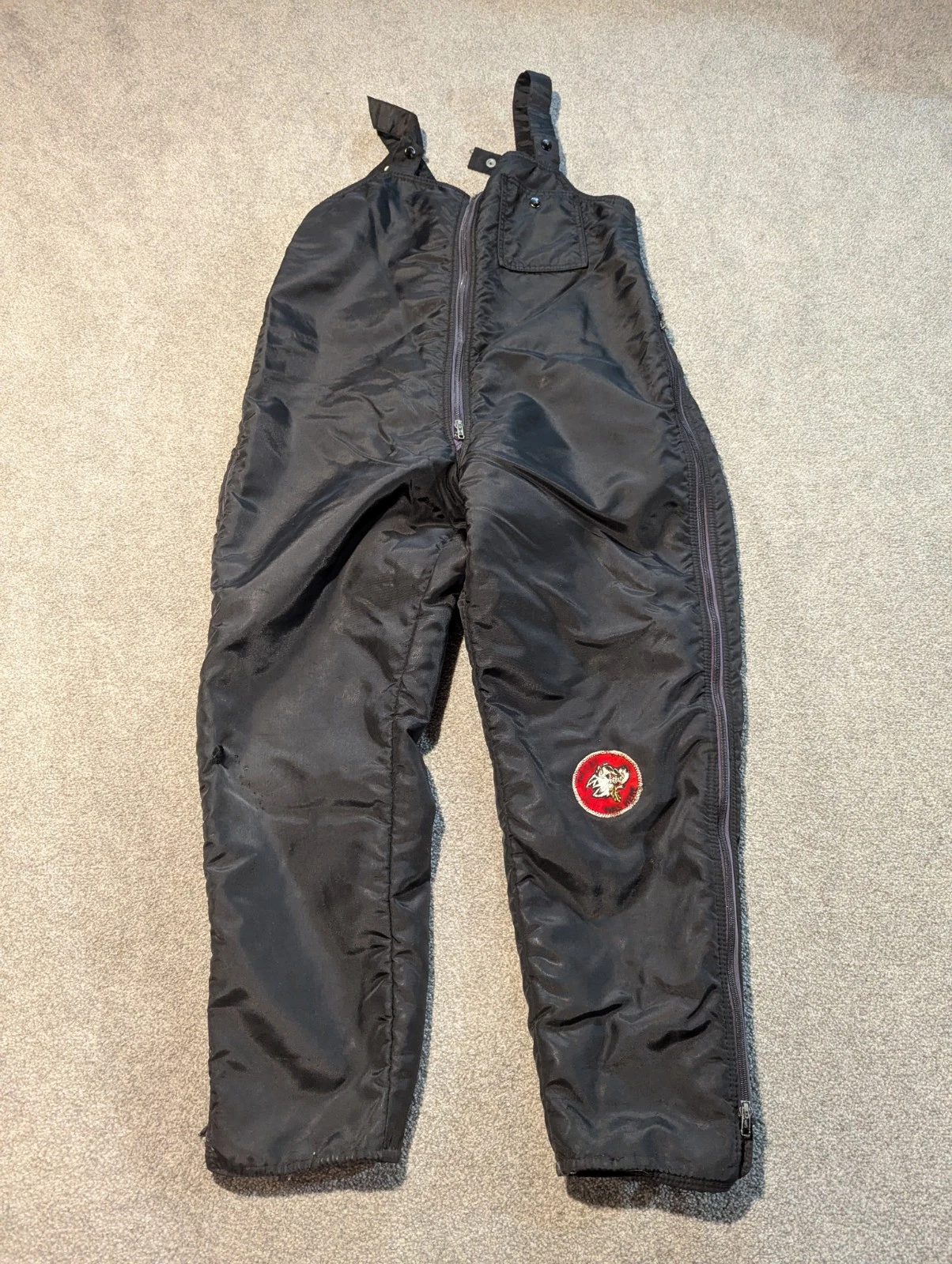 Vintage Arctic Cat Overalls Mens Large Arcticwear Cat Is Back Patch 1970s Bibs