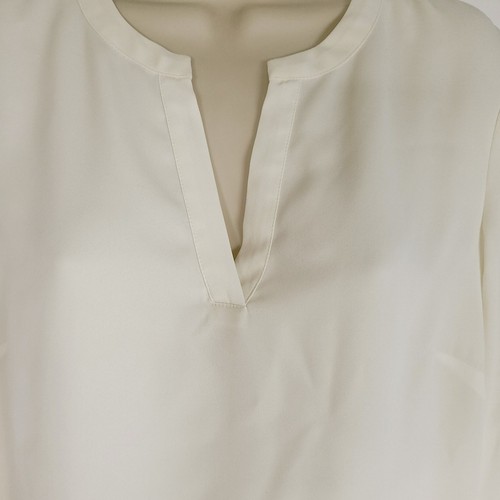 J. Jill Damen Tunika Bluse Shirt S Petite Ivory 3/4 Arm asymmetrischer Saum - Bild 6 von 11