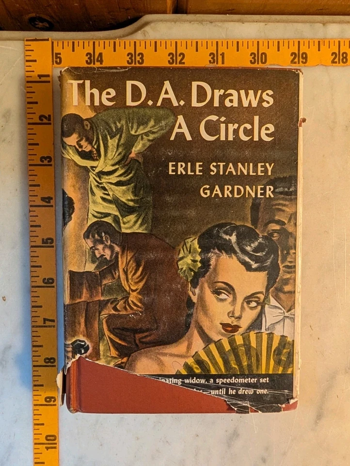The D. A. Draws A Circle by Erle Stanley Gardner Hardcover DJ Mystery Book 1943 Foto 4 de 4