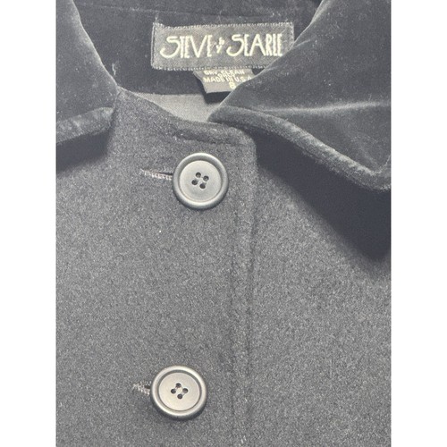 Cappotto donna Steve by Searle vintage nero taglia 8 cappotto cashmere/lana - Foto 2 di 6