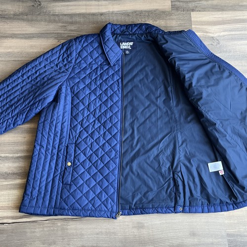 Lands’ End Women’s Insulated Diamond Quilted Barn Jacket Lightweight Blue 3X - Picture 6 of 17