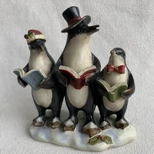 Christmas Decor Penguins Tii Collection 3 Carolers