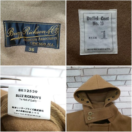 BUZZ RICKSON'S Duffle Coat Melton Long - Picture 5 of 7