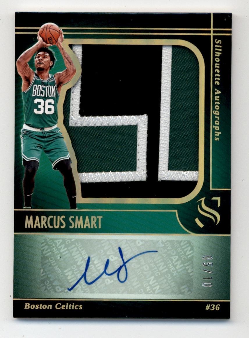 2024-25 Panini Silhouette Autographs Gold - Marcus Smart Patch Auto 5/10 Celtics