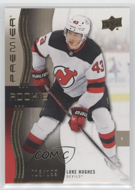 2023-24 Upper Deck Premier Rookies Bronze /199 Luke Hughes #129 Rookie RC