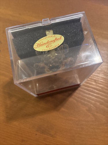 ORSACCHIOTTO CRISTALLO PIOMBO NATALE FATTO A MANO ORNAMENTO ORO 24KT ACCENTO NUOVO FS - Foto 3 di 7