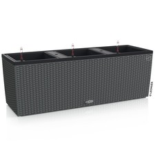 LECHUZA® Pflanzkasten TRIO Cottage 40 Granit mit 3 Einsätzen All-in-One