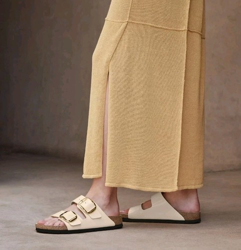 Birkenstock Arizona Big Buckle Sandale in High Shine Ecru Gr. L7 schmal  - Bild 2 von 12