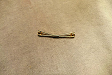 Vintage Half Round Collar Bar Stay Clip Men's Gold Tone - 2 1/2" long Top Cond.